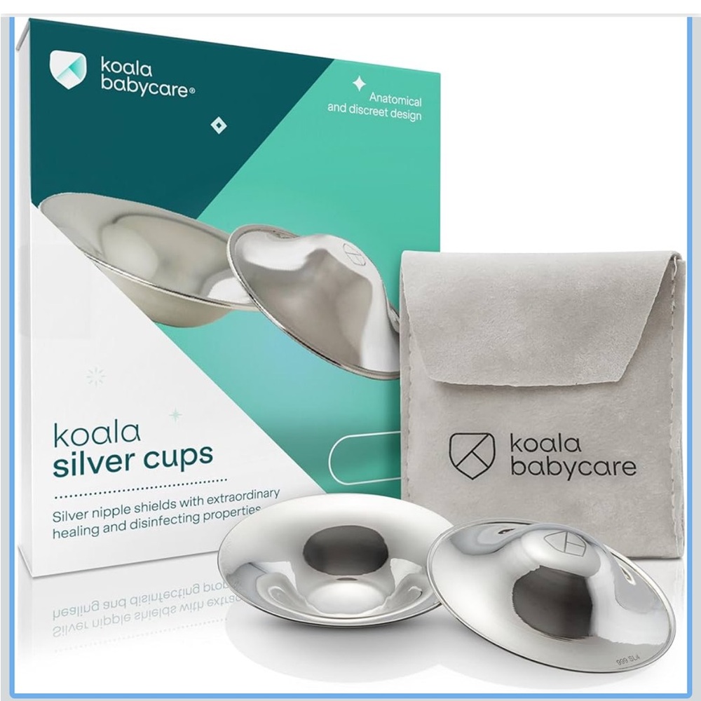 Koala Babycare Silver Nipple Cups